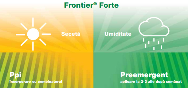 Aplicarea erbicidului frontier forte